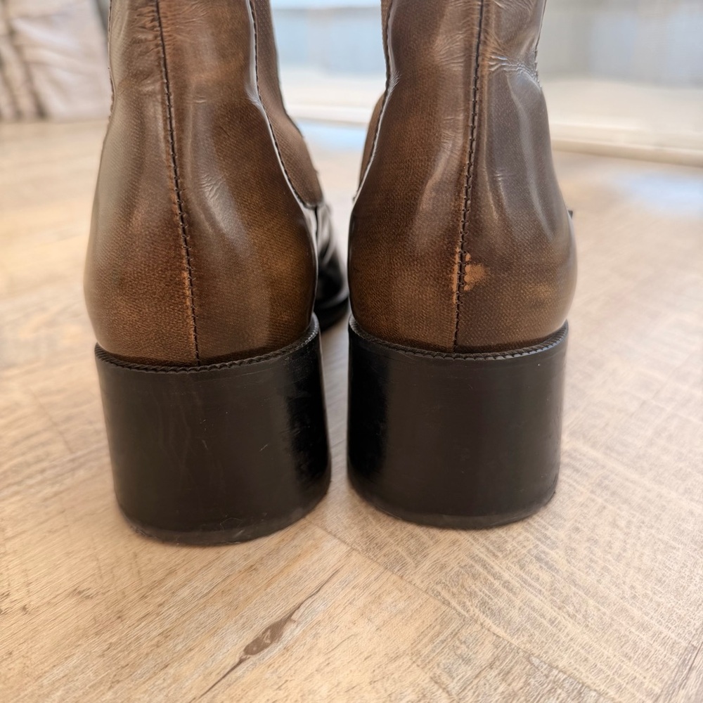 See by Chloe women’s Brown Leather Ankle Chelsea Boots size 37 - Picture 7 of 8
